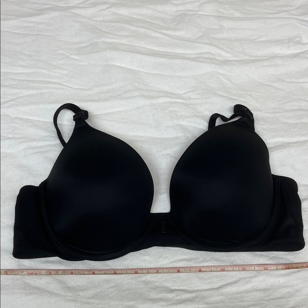 PINK Victoria's Secret Black Bra Front Clasp Adjustable Straps Padded Sz 32 C